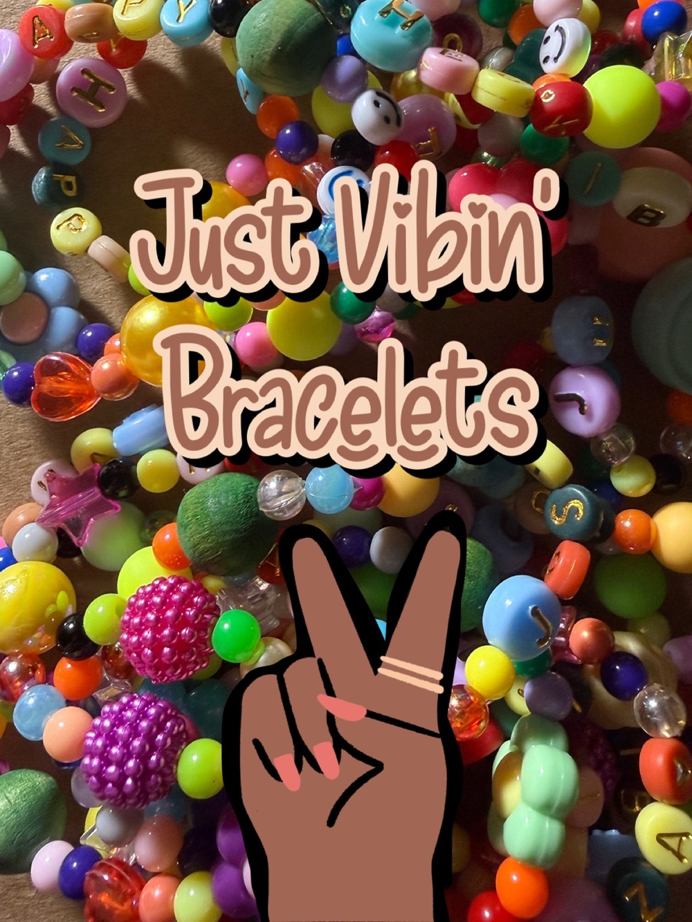 JUST VIBIN’ Beaded Stretch Bracelets for Tween, Teens and Young Adults